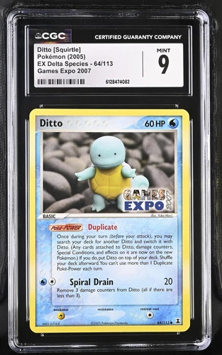 Ditto [Squirtle] 2005 Pokemon EX Delta Species Games Expo CGC 9 #64