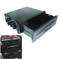 For Universal Car Models Single Din Pocket Storage Drawer ABS Dash Radio Box new