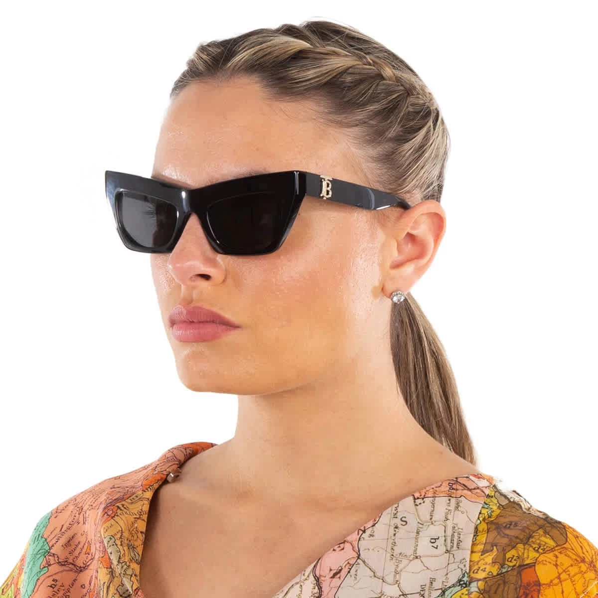 New Auth Burberry Polarized Grey Gradient Square Ladies Sunglasses BE4284 3803T3 Burberry Black Anti-Reflective Sunglasses for Women for sale  main image 4