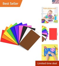 Flexible 10 Color Craft Foam Sheets, 8.5x5.5 Inch - Ideal for All Crafting Needs
