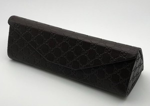 New Gucci Semi-Hard Small Glasses Brown Case Only