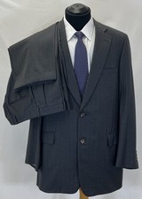 PAUL STUART Excellent Collection Men's Pinstripe Designer Business Suit SZ 44 L