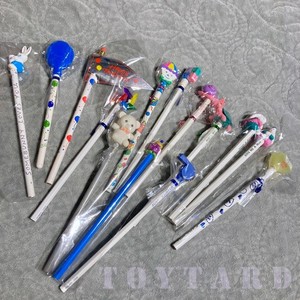 VTG PENCILS Toppers LOT Novelty Balloons Clowns Bunnies Rainbow Kawaii NOS 80s