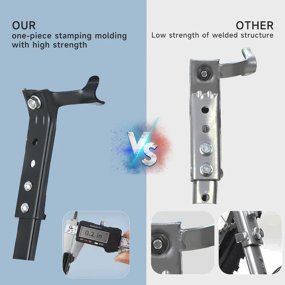 Ruedas de entrenamiento para bicicletas de alta resistencia bicicletas de 24"-26" - ruedas de goma de capacidad de 300 lb Foto 3 de 4