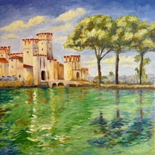 Dipinto Paesaggio Lago di Garda