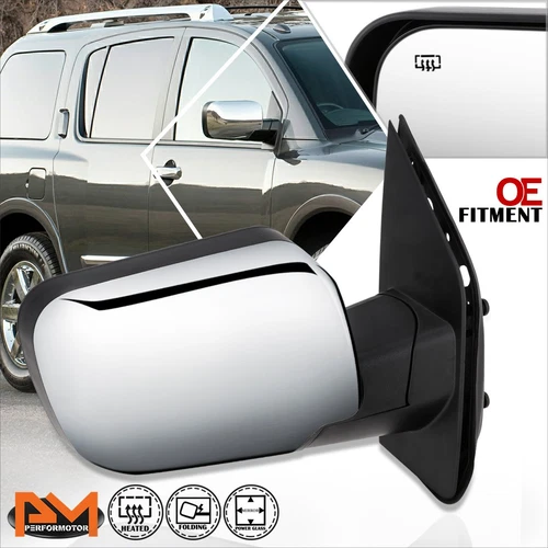For 04-15 Armada/Titan/QX56 OE Style Power+Heated Right Side View Mirror Chrome