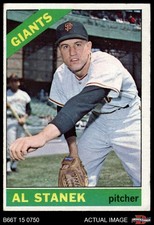 1966 Topps #437 Al Stanek No Yellow Streak Giants COMMON VARIATION 3 - VG