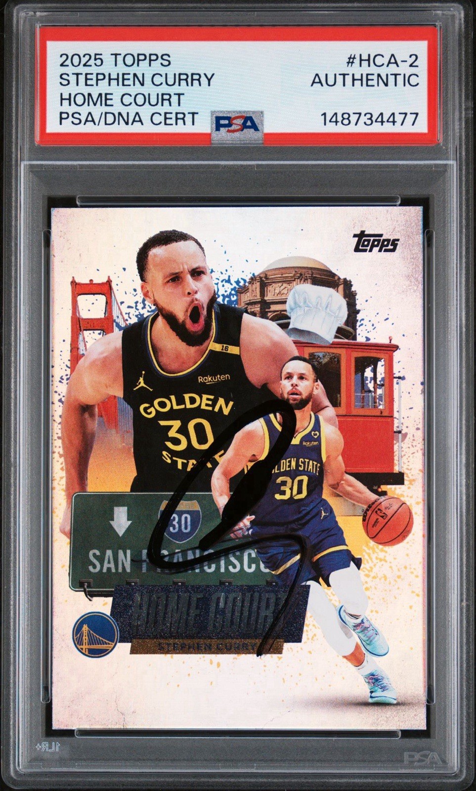 2025 Topps NBA #HCA-2 Stephen Curry Signed Home Court Advantage SSP PSA/DNA AUTO