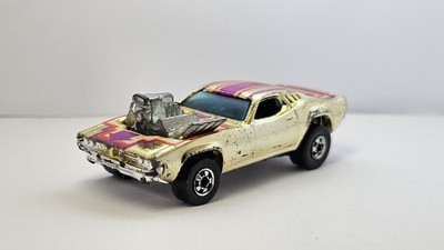 Hot Wheels Blackwall 1977 Gold Rodger Dodger Gold Chrome Purple Stripe Show Off