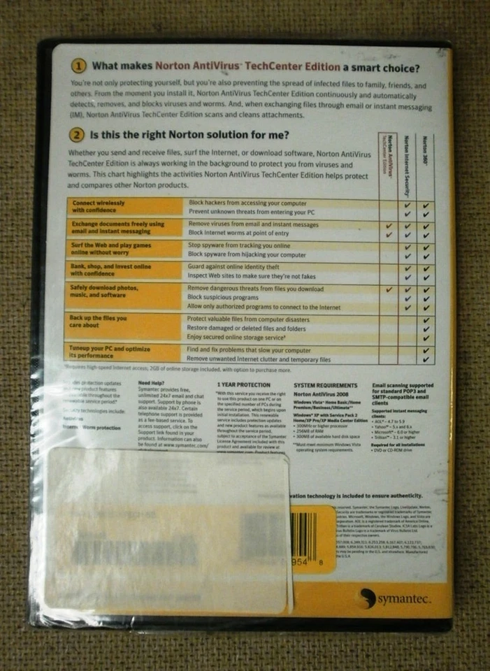 Norton Antivirus 2008 TechCenter Edition for Windows - Image 2 of 2