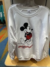 2023 Disney Parks Walt Disney World Mickey White Sweatshirt Adult 3XL-BNWT