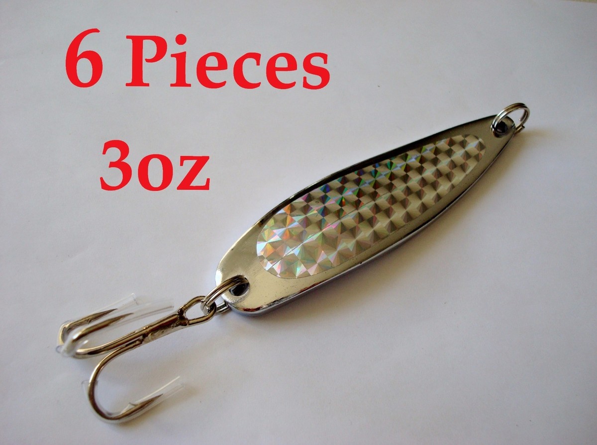 6 pcs Casting Spoons 1oz 2oz 3oz 5oz 7oz 9oz Gold Krocodile Style