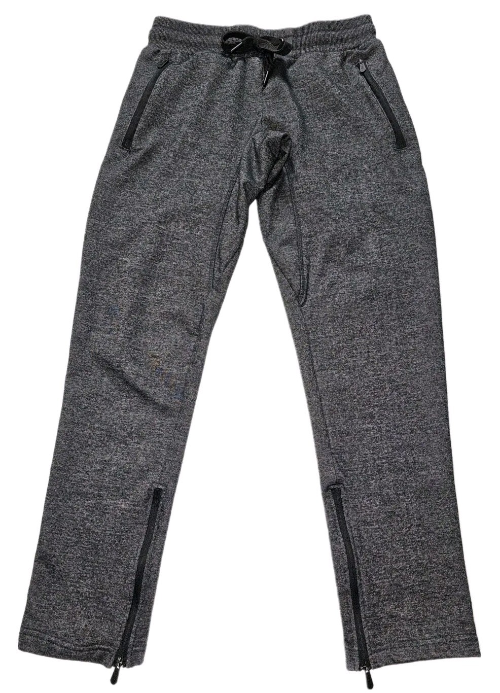 CSG Gray Elastic Waist Active Zip Ankle Track Pants Junior's Size M