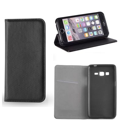 ^ Flip Tasche Hülle Etui Book Cover SMART MAGNET Für Huawei Nova Smart Schwarz