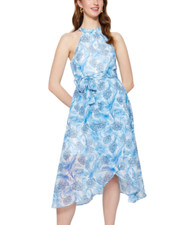 Trendyol Dress Midi Woven Sleeveless Dress Floral Design UK 12