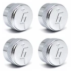 4 Pcs Gretsch “G” With Arrow Logo Control Knobs Metal Guitar Knobs Silver