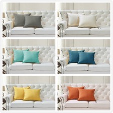 Set of 2 Premium Faux Suede Decorative Throw Pillow Covers Super Soft Pillowcase