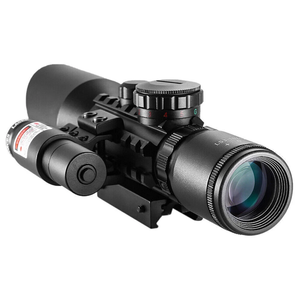 Tactical Reflex Optics Sight Illuminated Riflescope Red Dot Laser Sight 3-10x42E - Image 3 of 4