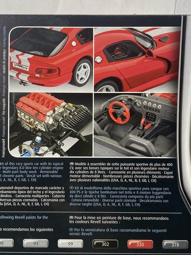 revell 1/25 Maquette 🇨🇵 Dodge Viper GTS plastic kit Neuf - Imagen 4 de 6