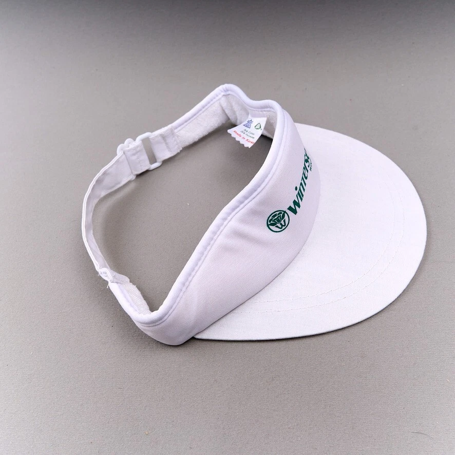 Visera de golf vintage blanca ajustable OSFA conjunto de invierno club de golf Florida Foto 4 de 4