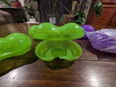 Tupperware Citrus Kiwi Lemon Lime  Keeper Hinged Container Green Purple -NEW