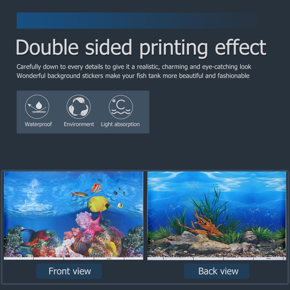 Aquarium Background 48 X 24 Bubbler Adhesive Fish Tank Wall Sticker eBay