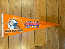 NFL 1982 AFC Champs Miami Dolphins Super Bowl XVII vintage Pennant 30"