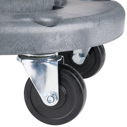 Trash Can Dolly Heavy-duty | 5 Caster | 460 Lb Capacity | 18" Gray - Picture 7 of 8