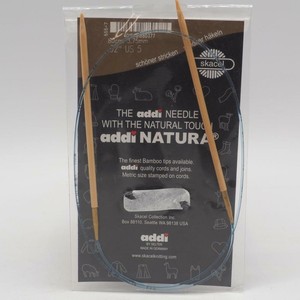 Addi Lavoro a Maglia Aghi Circolare Natura Bambù Blu Cavo 32 \