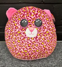 Ty Squish A Boos 14” LAINEY The Pink Leopard Plush Stuffed Animal