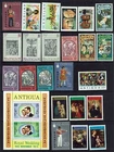 ANITGUA Collection of 25 STAMPS Mint Unhinged 1970 Christmas 1973 Wedding 1977