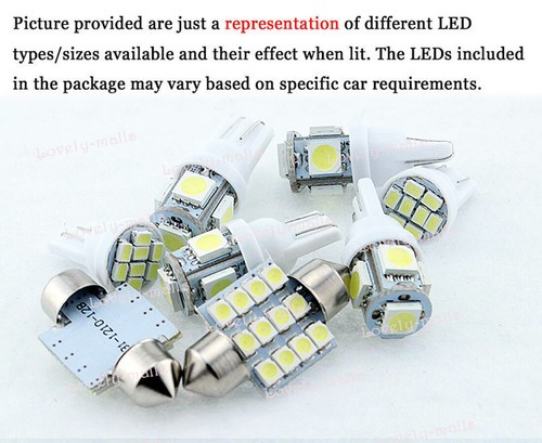 10x Super White 6K Car Interior LED Light Kit Package for 2015-2017 Kia Soul EV - Picture 3 of 12