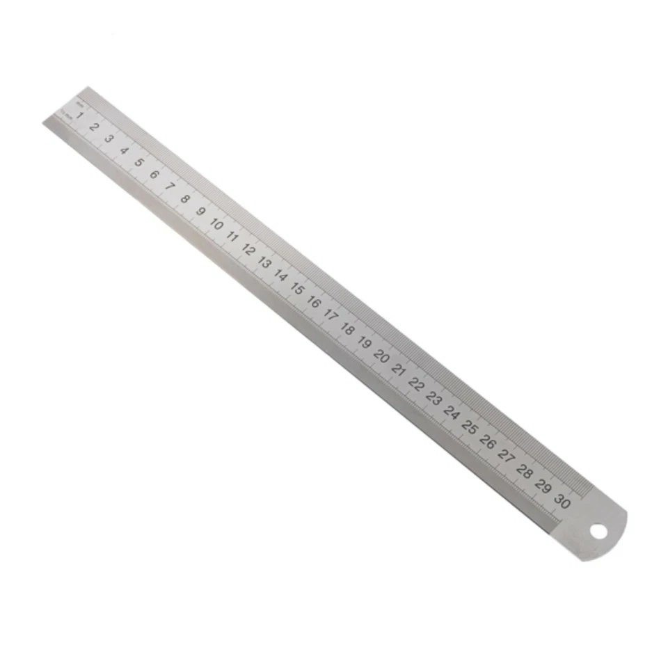 BARGAIN HUNT 30cm Ruler 12" SHATTER RESISTANT School Exam 12 Inch Metal Rulers Measure