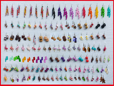 LOT De 30 Paires De Boucles D'oreilles Fun - Bijoux Gourmands Et Fantaisie - Pour Revendeurs - Neuf Avec étiquettes