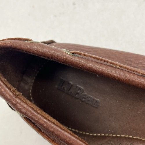 L.L. Bean Women’s Brown Leather Driving Loafers Tassels Slip On Shoes Size 11 M - Picture 9 of 10