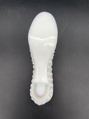 Scarpa da stivale Fenton Hobnail latte vetro bianco pantofola vintage - testa di gatto - Foto 6 di 9