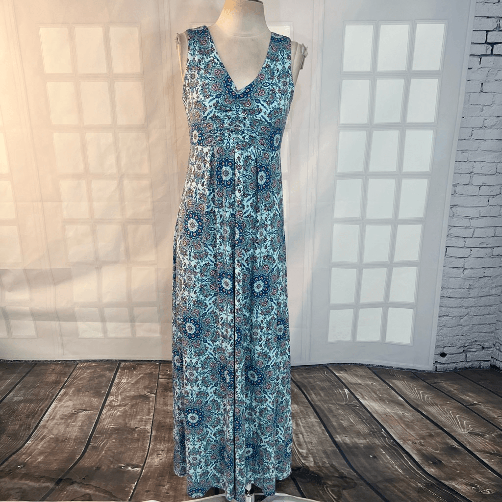 Talbots sleeveless paisley floral jersey maxi dress size small | eBay Talbots sleeveless paisley floral jersey maxi dress size small | eBay