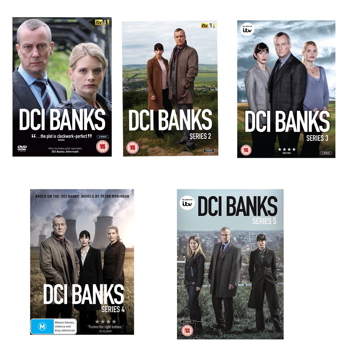 DCI Banks Series Season 1, 2, 3, DVD Set New Sealed R4