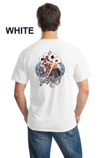 Biker Motorcycle Get Lucky Poker Run Sexy Girl Custom Made Chopper Mens T Shirt