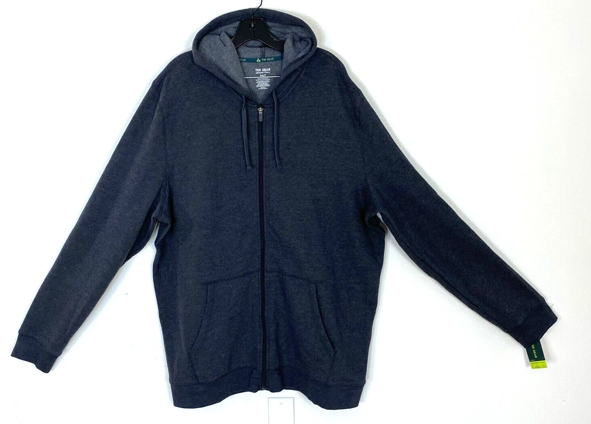 Tek Gear 3XLT Ultra Soft Fleece Hoodie Big Tall Long Sleeve Active Gray NWT  $40