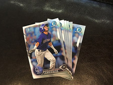 2016 Bowman Chrome BCP58 Omar Carrizales 7 count lot Colorado Rockies