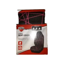 Auto Drive Bucket Seat Cover Water Resistant Black/Pink Fits Cars/Trucks/SUV NEW