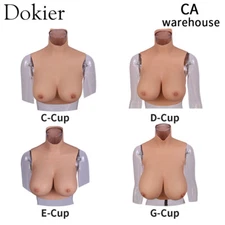 Dokier Silicone Fake Breast Forms Breastplate Boobs Suit Drag Queen Crossdresser