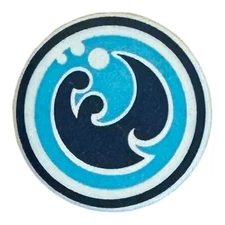 LEGO PART 14769pr1015 Elves Tile Round 2 x 2 with Water Power Icon Print