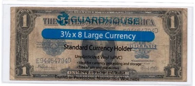 1 - GUARDHOUSE LARGE CURRENCY HOLDER - 3.5 x 8 - UNPLASTICIZED 7 mil SLEEVE