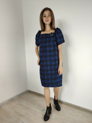 Marc by Marc Jacobs Blue Houndstooth Womens Dress Size S RRP $427 | eBay Marc by Marc Jacobs Blue Houndstooth Womens Dress Size S RRP $427 | eBay