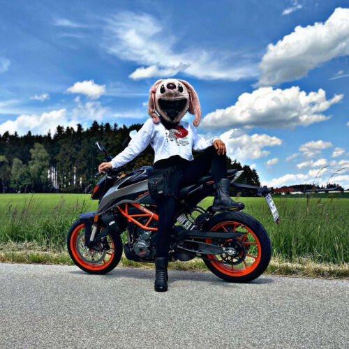 MOTORCYCLE COVER MOTORBIKE FUNNY COVER CRAZY CASE HELMET COVERS HEEDS GREY - Picture 8 of 9