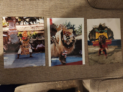 Barong dancers 3 11x14 Photo Prints Bali Indonesia amateur...gorgeous!