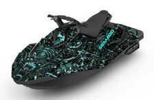 SEADOO SPARK trixx GRAPHIC KIT wraps 2up + 3up Jet Ski SEA DOO vinyl Wolf Blue
