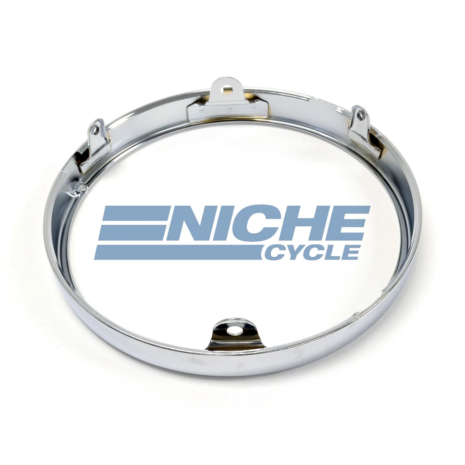 Llanta de faro cromada Kawasaki KZ 7" solo 23006-038 Foto 2 de 2